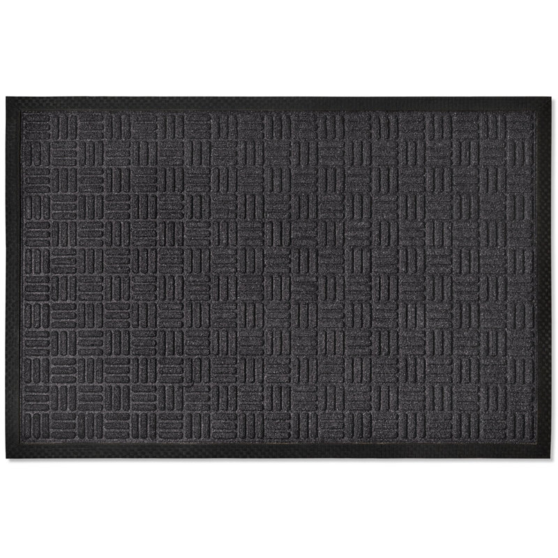 Tapis d'entrée antidérapant Fordville, Noir, 24" W x 36" L