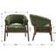 Chaise d'appoint Modern Farmhouse - Pieds en bois massif avec pieds réglables - Coussin épais de 5,5 po et accoudoirs intégrés - Siège d'une largeur de 22,5 po-2087166750-2087166748