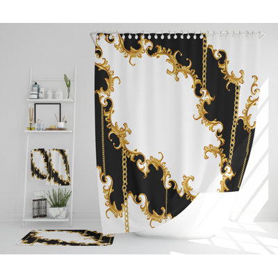 Nataliah Polyester Shower Curtain Set