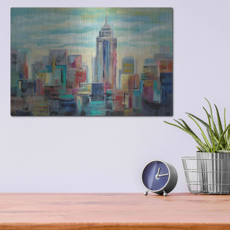 «Colorful Day In Manhattan» par Silvia Vassileva, H 12 po x l 16 po