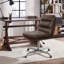 Faux Leather Swivel Desk Chair-2131498955