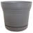 Saturn Traditional Plastic Indoor/Outdoor Round Planter with Saucer-288739314-288739305