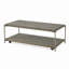 Ensemble de table basse et de table de bout en bois 3 pièces Corbeta, graphite vieilli