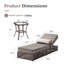 Chaise longue d'extérieur réglable en osier avec table d'appoint Clybourn-1491354290