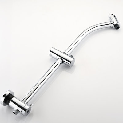 Douche murale avec glissière en acier inoxydable, double pommeau à 7 jets, style spa avec barre de douche à 7 positions, finition
