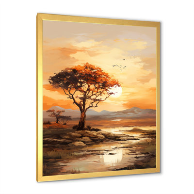 Arbre africain africain Essence I - Art mural africain, salon
