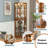 6 Shelf Corner Curio Display Cabinet with Lights-104431558