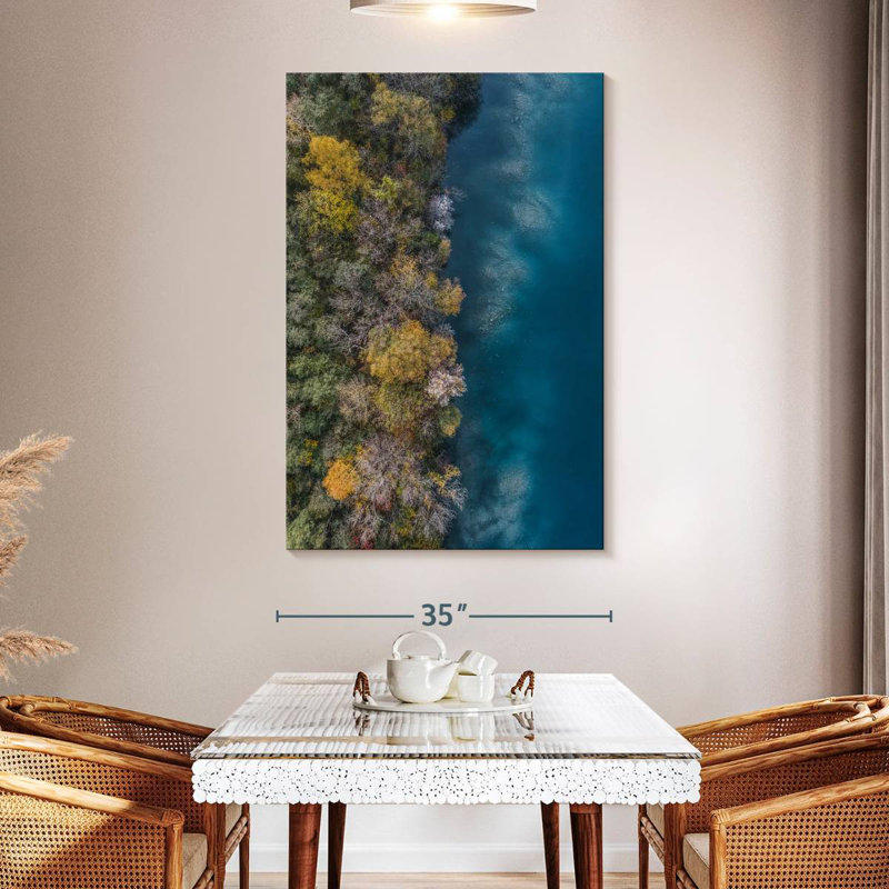 Aime Forest Along Lake Thun, 51" H x 34" W