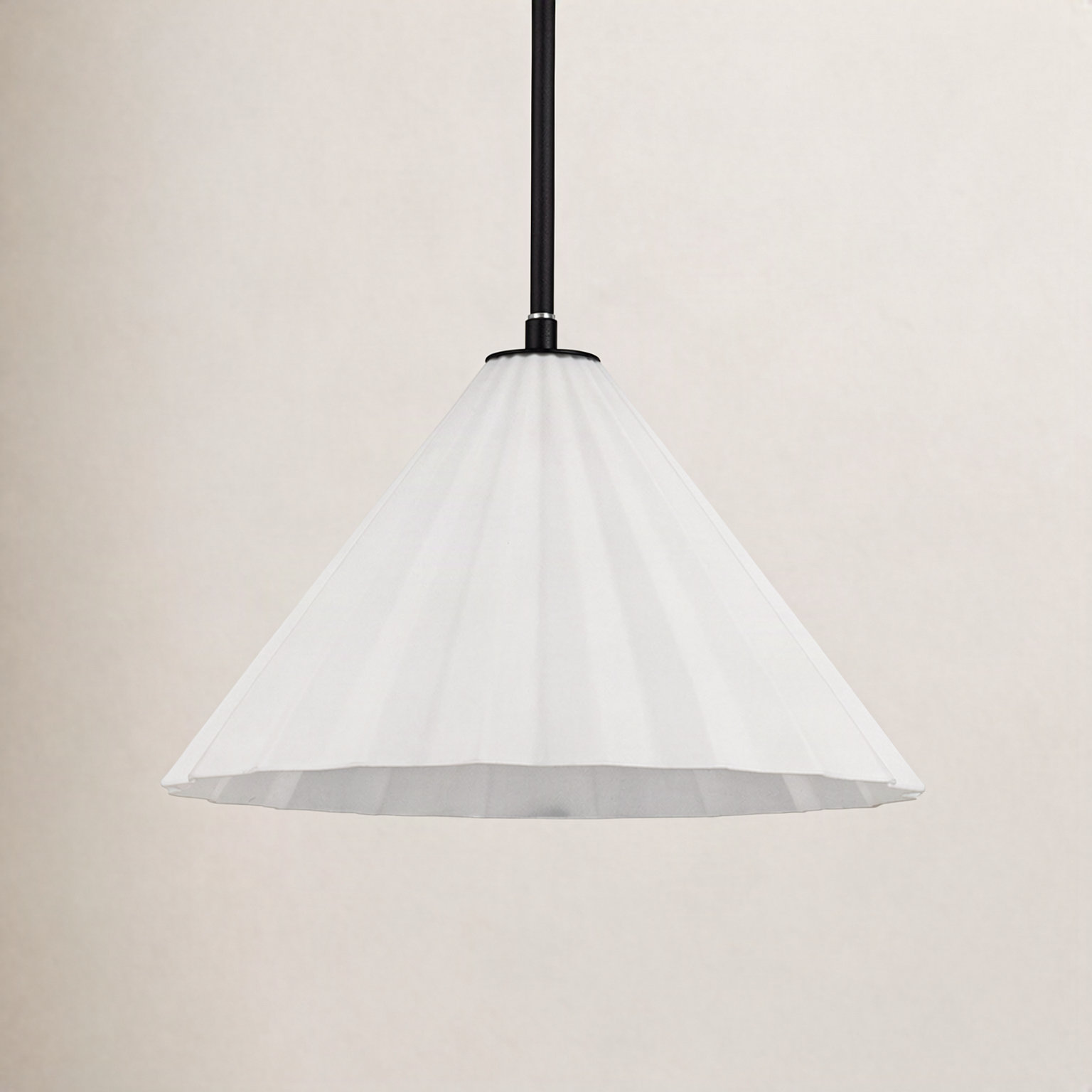 Yuridia Single Light Glass Steel Pendant, 8.25"H x 13.62"W x 13.62"D, Matte Black