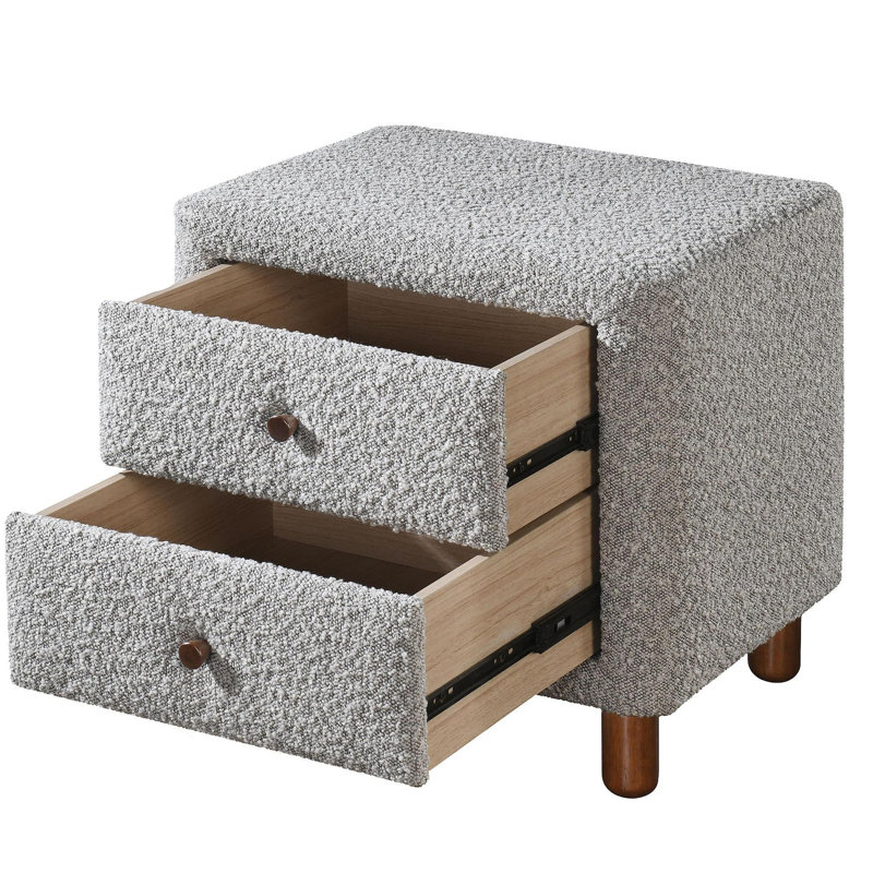 Table de chevet Cleo Grey Boucle