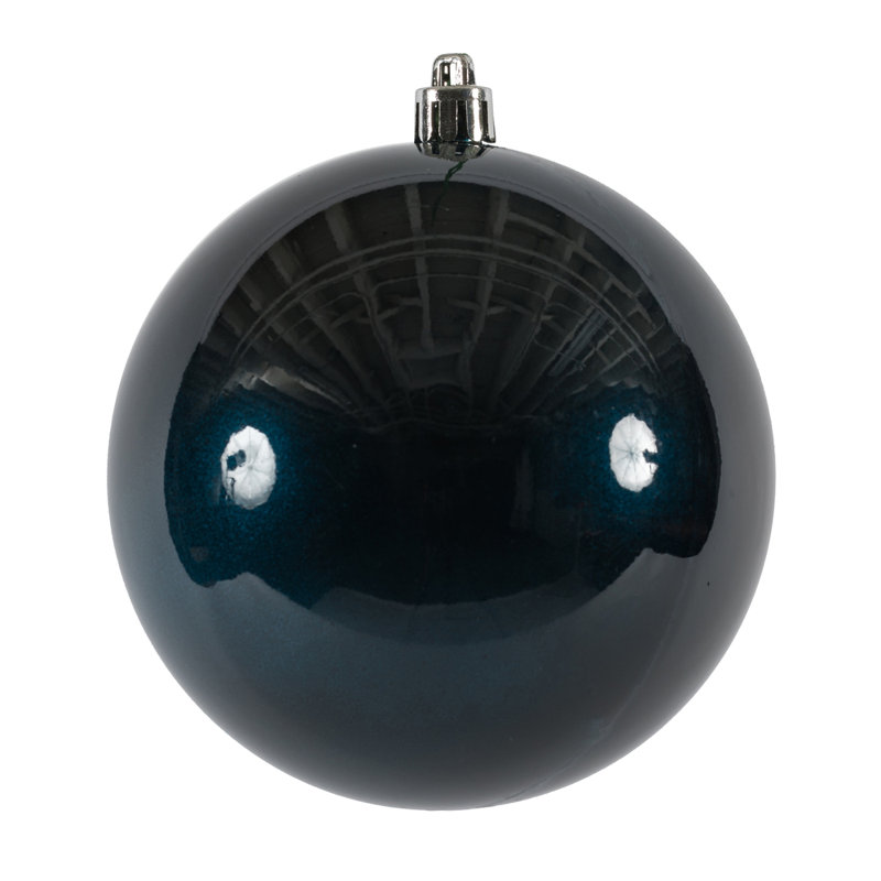 Ornement boule des Fêtes seulement, Bleu minuit, H 4 po x l 4 po x P 4 po