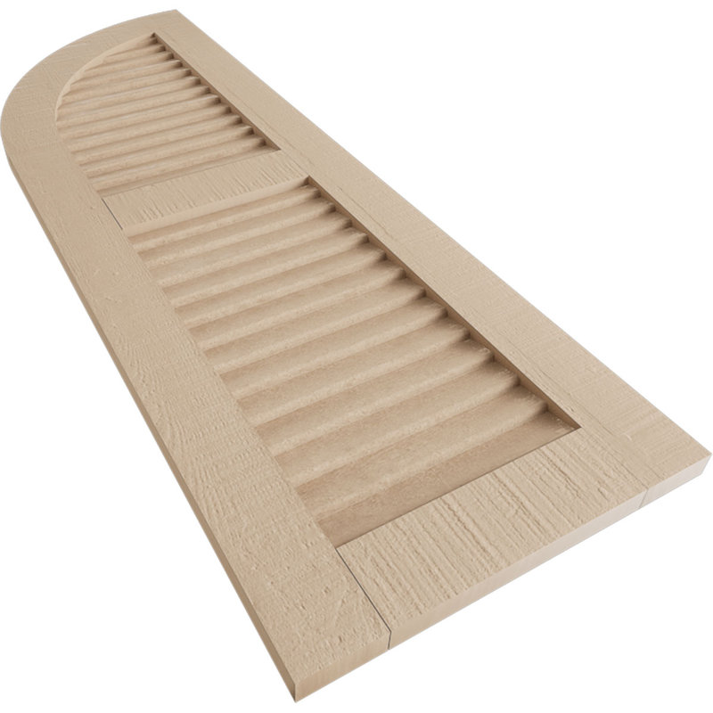 Timberthane deux persiennes égales avec volets en faux bois à dessus en arche (par paire), 46", 18"