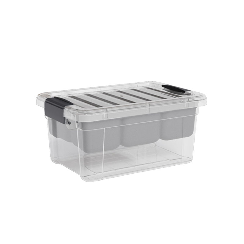  Mini bac de rangement transparent avec couvercle, 1,85 pte Boîte de rangement en plastique pour la maison, paquet de 36