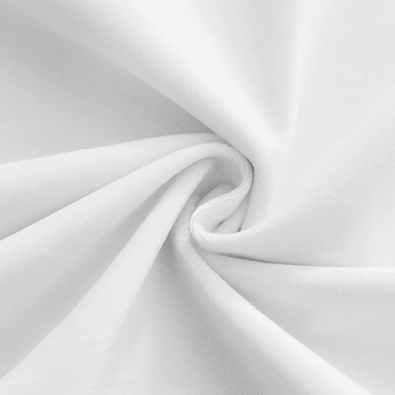 Velvet Noise Reducing Room Darking Grommet Curtain Panels for Home & Office, 52" W x 108" L, White