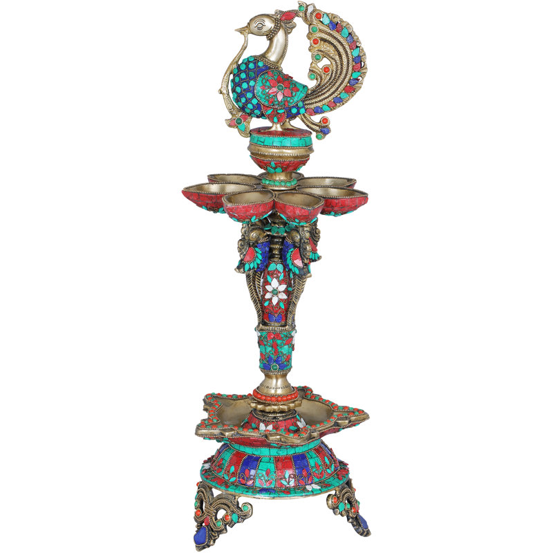 Lampe laiton à douze mèches
