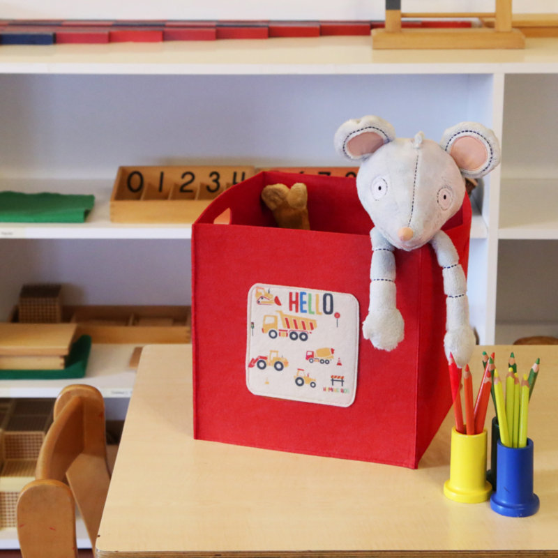 Stylish Red Felt Basket, 11.8 x 11.8 x 13.0 Inches | 100% Eco-Friendly Felt , Perfect for Storage & Organization | Versatile Design for Home, Office & Kids' Rooms | Durable & Lightweight