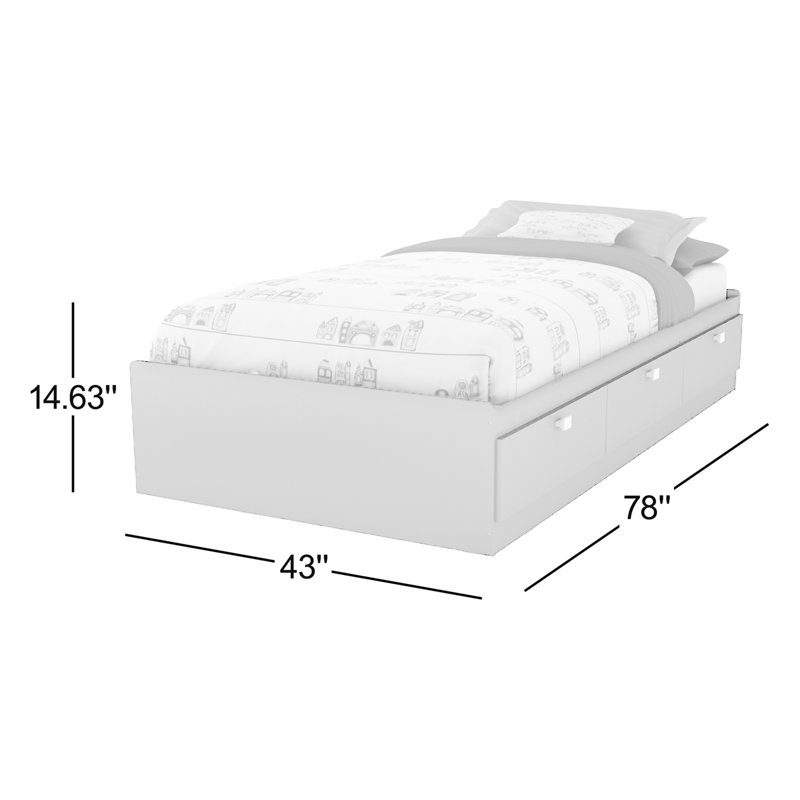 Spark Twin Drawers Sleigh Bed
