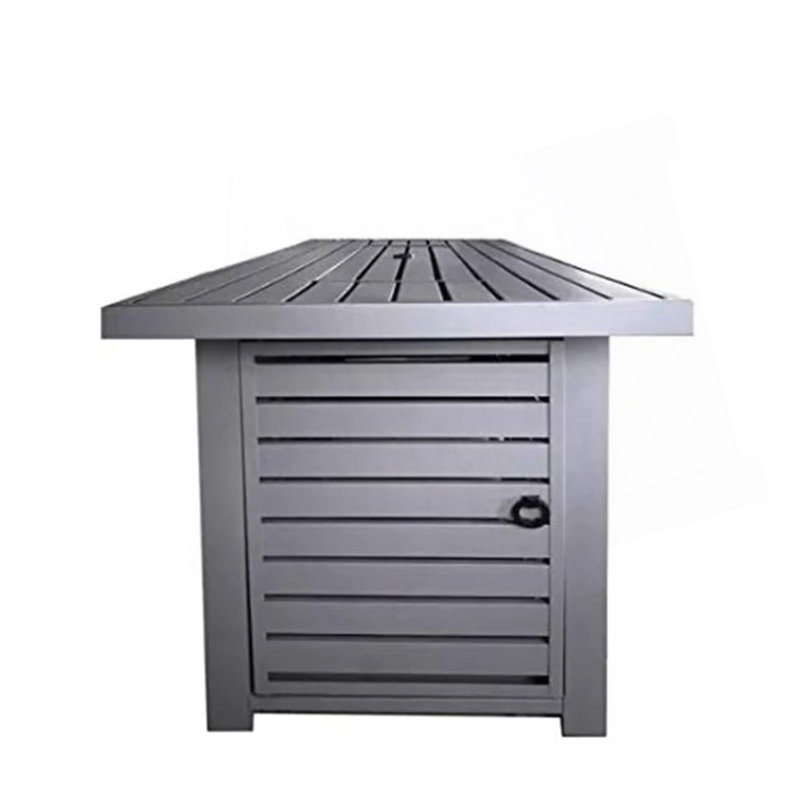 Table de foyer d'extérieur avec couvercle 25 H x 42 W (gris)