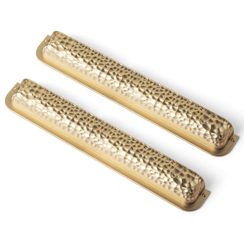 Textured Hammered Cabinet Pulls, Bronze champagne, 7 9/16"