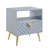 Gaines Contemporary Rectangular End Table with Metal Legs-1255921221