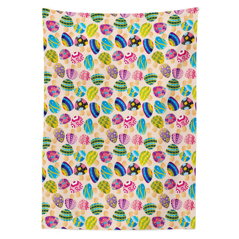 Nappe ambesonne champignon, couleur champignon et couleur de couleur champignon, housse de table rectangulaire pour la cuisine de salle à manger décoration, 60 po x 90 po, multicolore