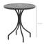 Aliziah Round Iron Steel Outdoor Bistro Table - 66 cm W 66 cm D