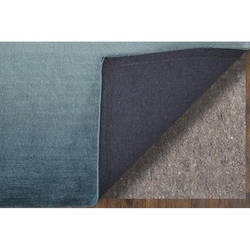 Katya Hand Tufted Wool Geometric Area Rug in Green/Brown/Ivory/Blue, Rectangle 8' x 10'