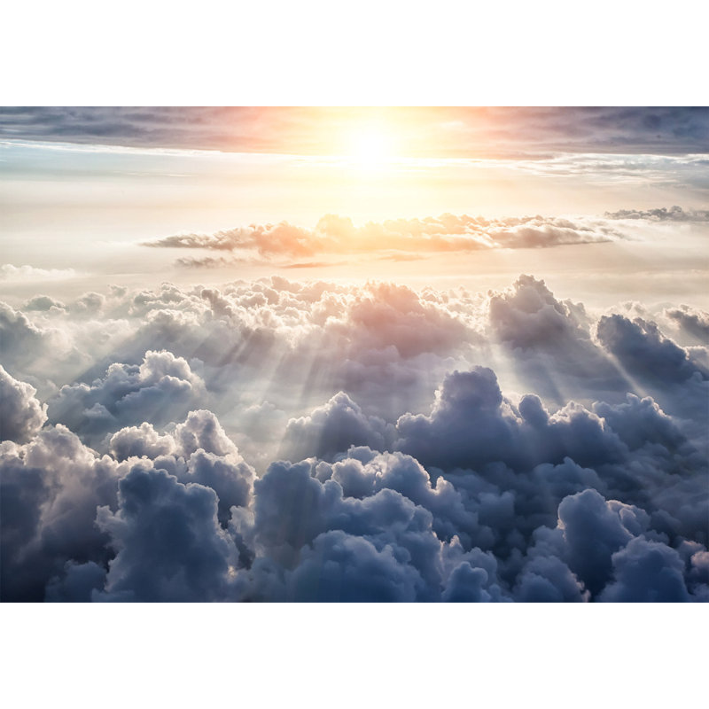 Murale paysage pelez et collez - Promenade dans les nuages, L 82 po x l 115 po