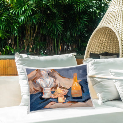 Coussin décoratif pour la nature morte sur couverture par Melissa Wang