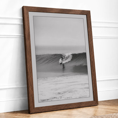Surfer in Motion Coastal - Framed Print