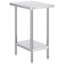 Table de préparation en acier inoxydable, 24 x 18 x 34 pouces, capacité de charge de 640 lb avec 3 niveaux de hauteur réglables