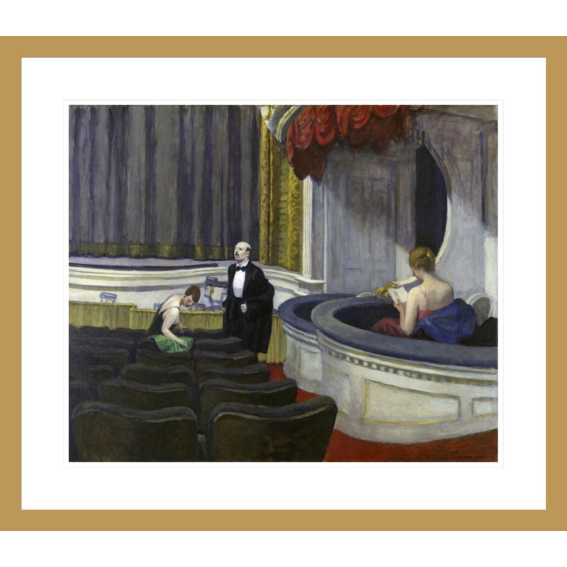 «Two on the Aisle» par Edward Hopper, impression giclée sur cadre, H 23,5 po x l 26,91 po