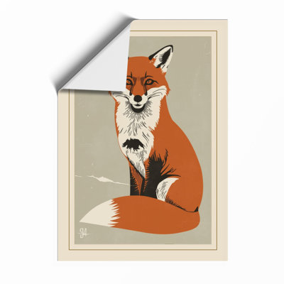 Dignified Fox Modern - Framed Print