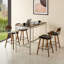 Tabouret de comptoir 27 po en similicuir noir 
