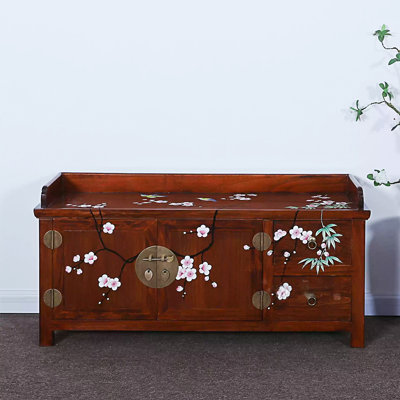 Banc de rangement pour chaussures en bois massif
