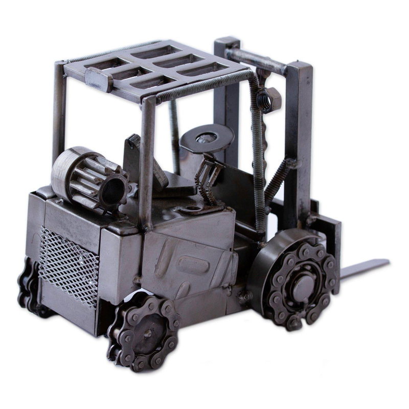 Forklift Upcycled Metal Auto Part Sculpture
