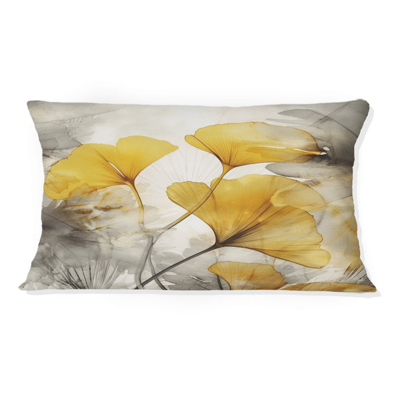 Coussin Palm Tropical Ginkgo Artwork III