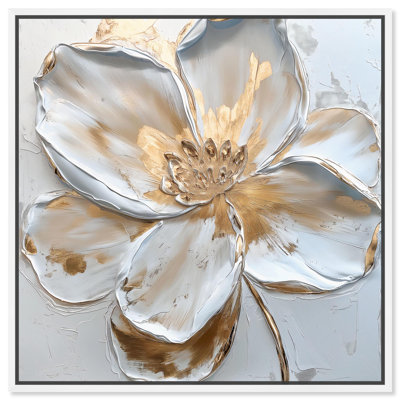 Ivory White II Canvas Elegant Floral Art by Art Remedy