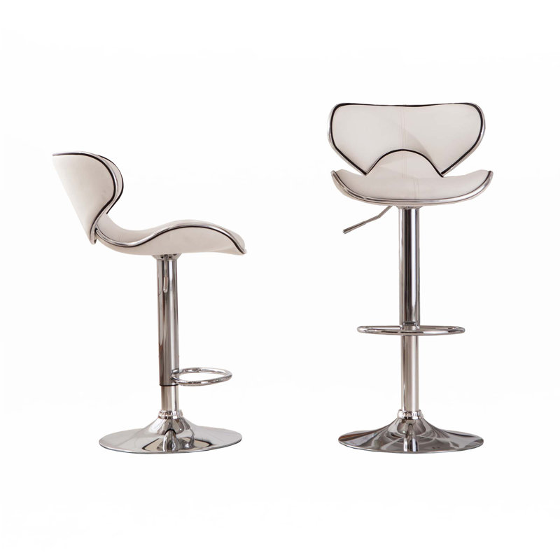 Ensemble de 2 tabourets de bar Upholstery Airlift, Blanc