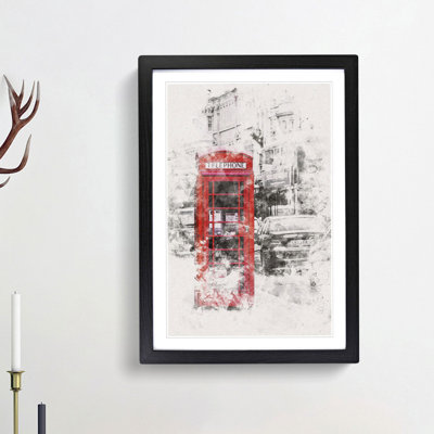 A Red Telephone Box - Framed Print