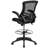 Archimedes Mid-Back Swivel Office Chair with Foot Ring and Flip-Up Arms