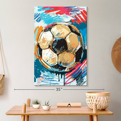 «Fun Soccer Ball», reproduction sur toile tendue