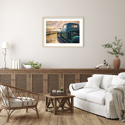 «Great Ride Great View» par Graffi * Tee, impression d'art mural en bois encadré