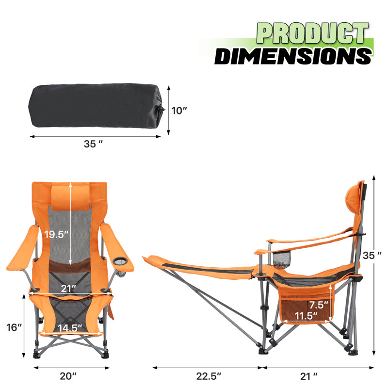Fauteuil inclinable Priyanshi, Orange