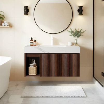 Ensemble de meuble-lavabo de salle de bain Mid-Century