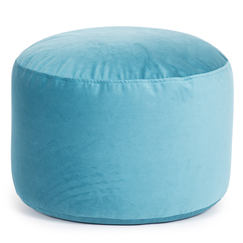 Franka Velvet Ottoman, Turquoise Velvet