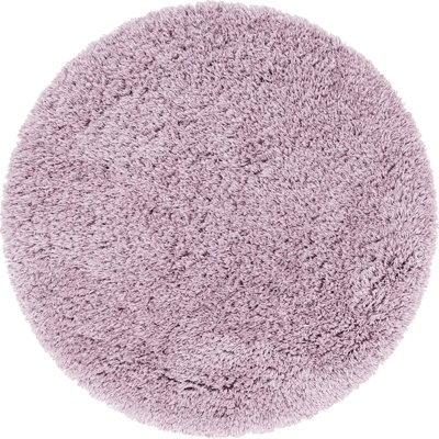 Tapis à poils longs en polyester tissé à la machine couleur lavande Burciaga