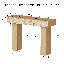 Console de 45,1 po avec 2 tiroirs en rotin et table d'entrée étroite