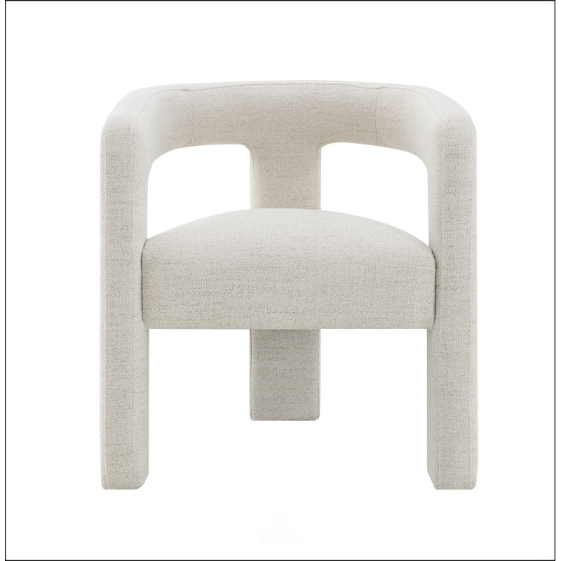 Beige Boucle Side Chair