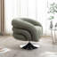 Canapé pivotant simple de style moderne Emerald, canapé simple rembourré avec chaise de lecture ronde et moelleuse